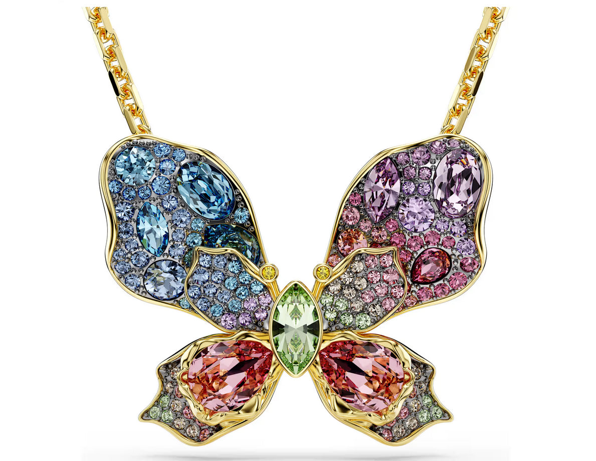 Swarovski 5709951 Pendente e spilla Idyllia Farfalla Multicolore Mix di finiture