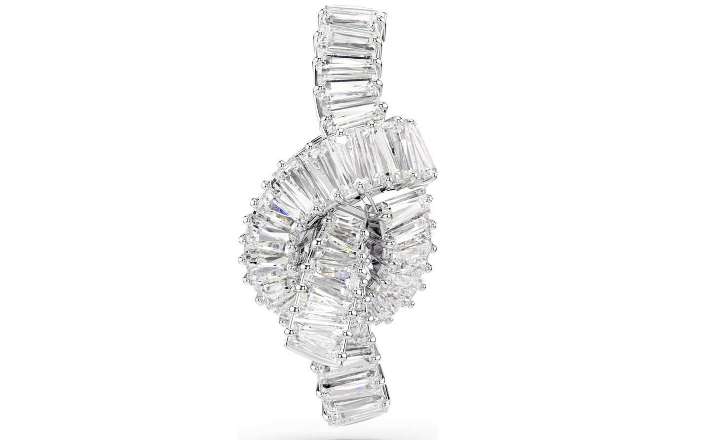 SWAROVSKI 5731102 Spilletta Matrix Taglio baguette Nodo Bianca