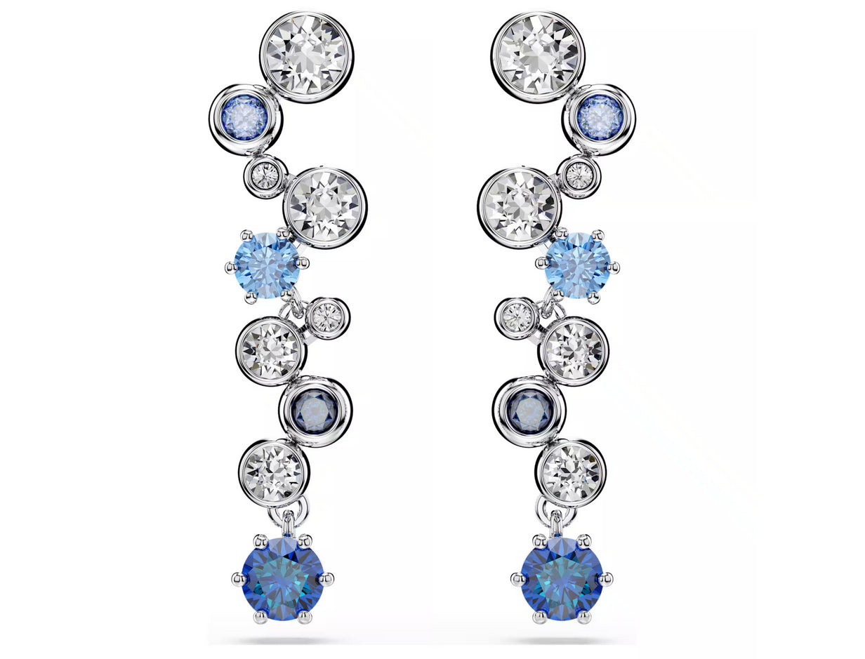 SWAROVSKI 5732775 Orecchini pendenti Constella Taglio misto Blu Placcato rodio
