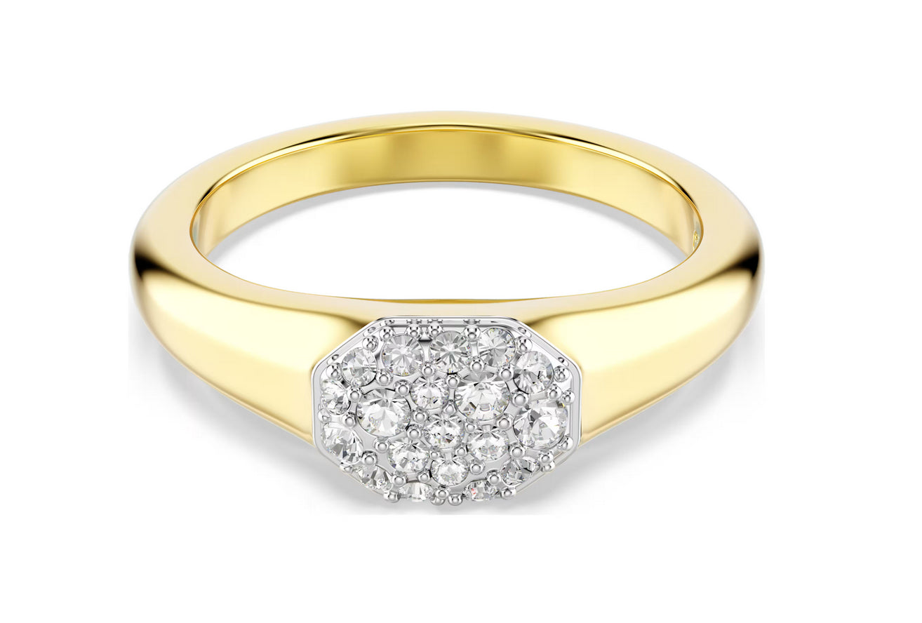 SWAROVSKI 5732852 Anello Dextera Taglio misto Bianco Placcato oro Taglia 50