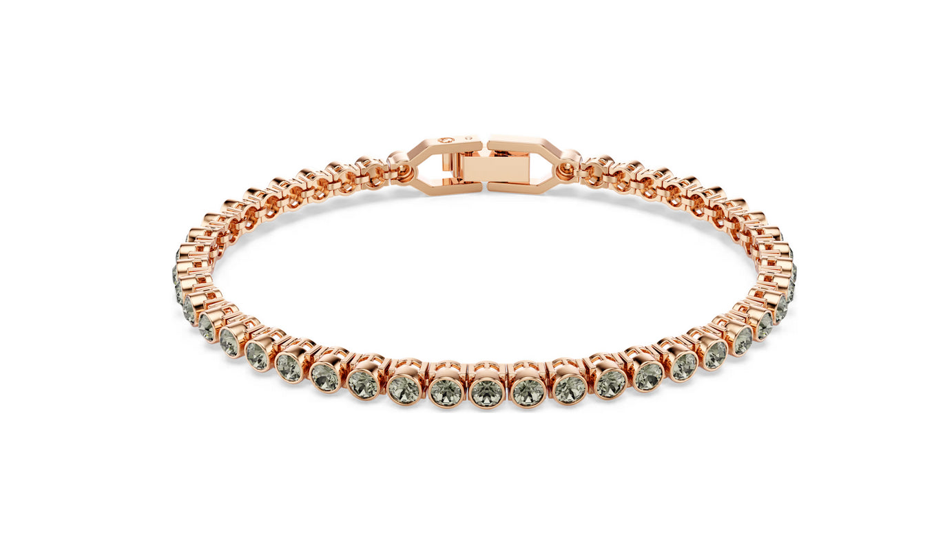 SWAROVSKI 5734240 Bracciale Tennis Imber Emily Taglio Round Nero