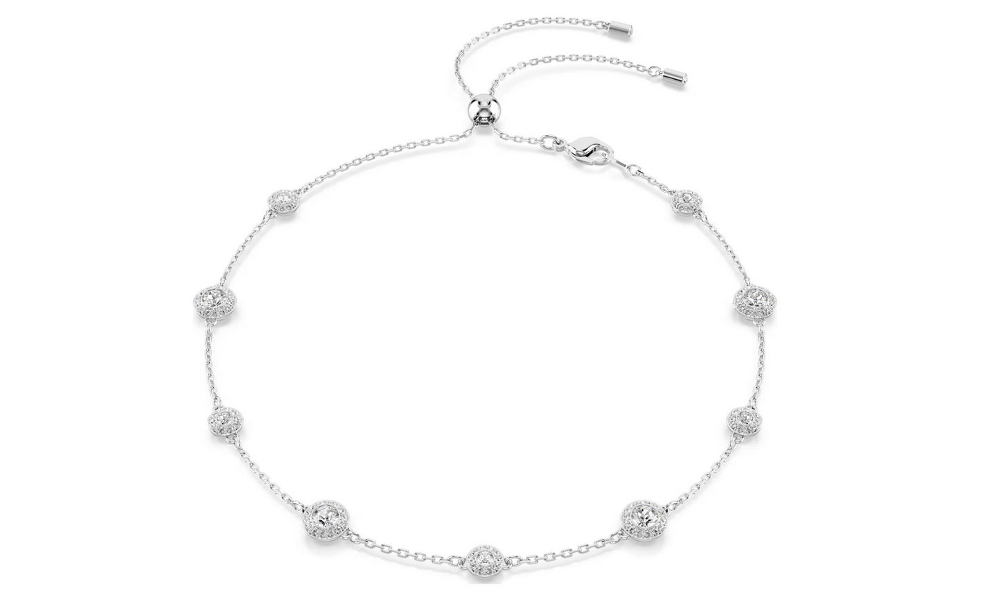 Swarovski 5732275 Collana Una Angelic Taglio Round Motivi a doppia faccia Bianca