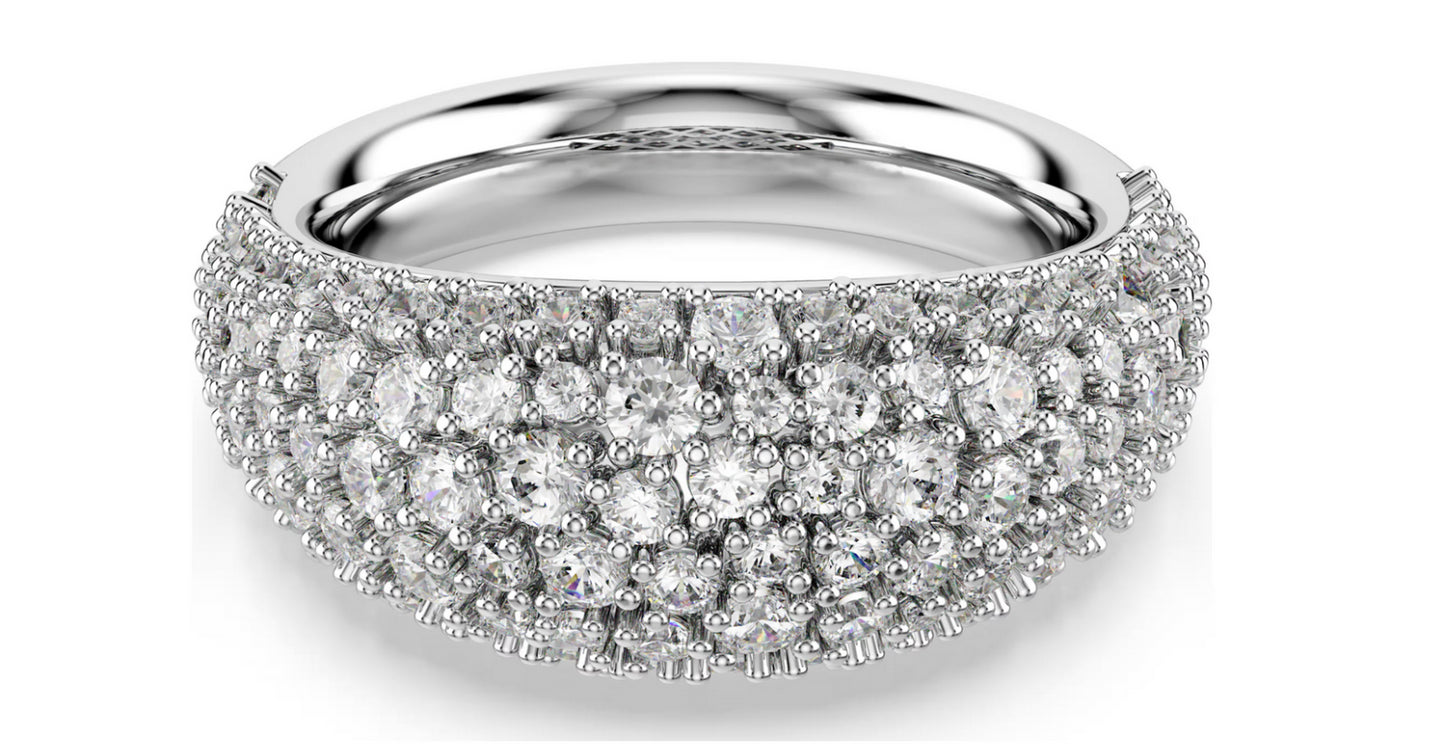 Swarovski 5737597 Anello Sublima Bianco, Placcato rodio Taglia 55