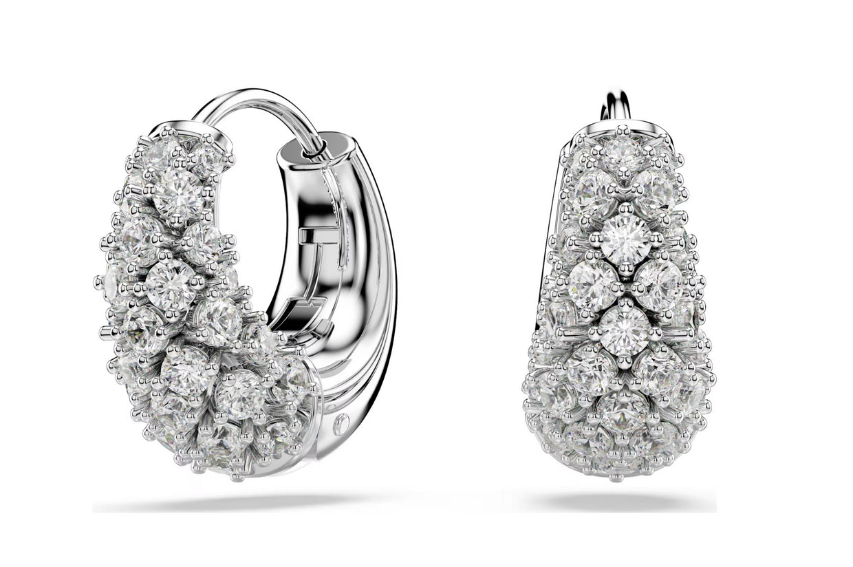 Swarovski 5732282 Orecchini Sublima Bianchi Placcato rodio