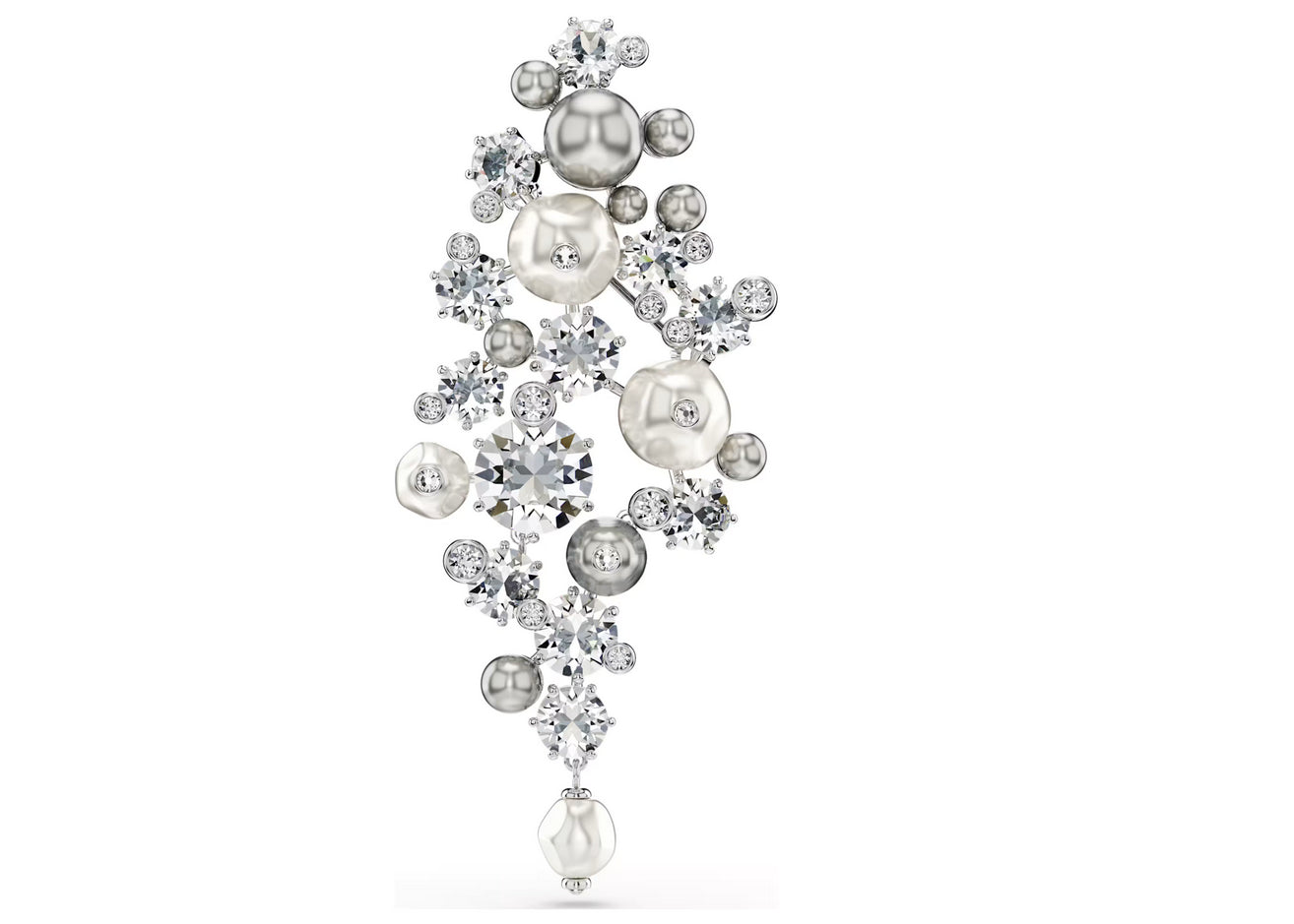 Swarovski 5722516 Spilla Constella Crystal Pearl Taglio Round Bianca