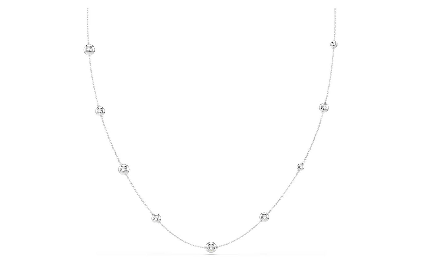 Swarovski 5733197 Collana Una Angelic Taglio Round Bianca Placcato rodio