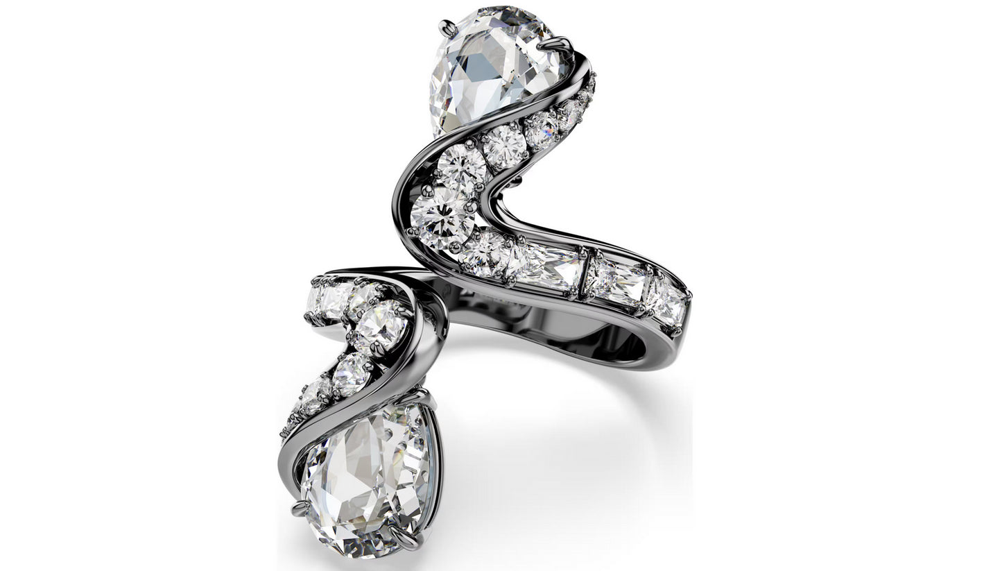 Swarovski 5734976 Anello aperto The Vienna Collection Piuma Bianco taglia 58