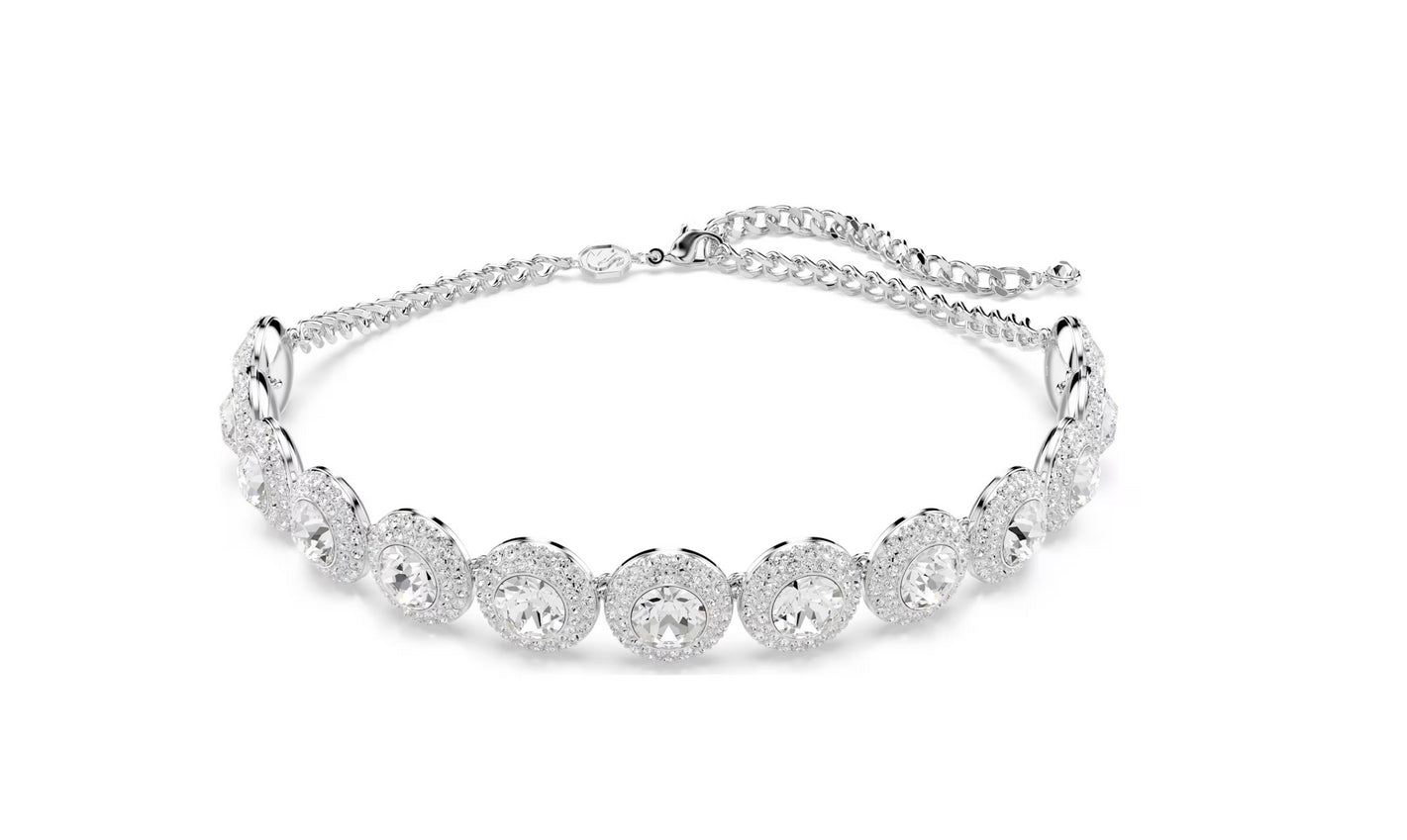 Swarovski 5733194 Girocollo Una Angelic Bianco Placcato rodio