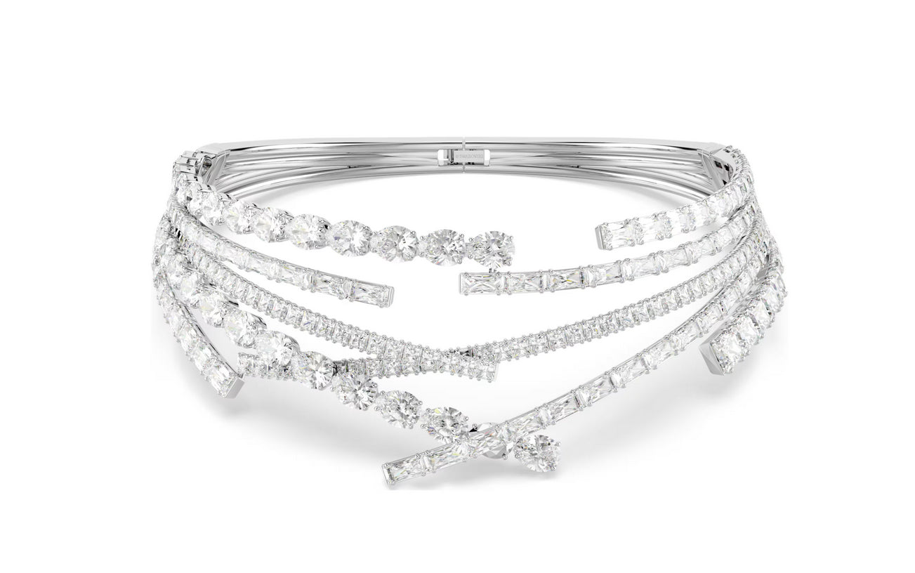 Swarovski 5726295 Girocollo Matrix Taglio misto Bianco Placcato rodio taglia M