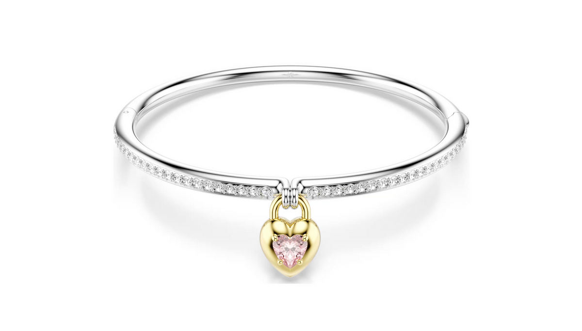 Swarovski 5737267 Armreif Idyllia Mixed Cut Herz Rosa Größe S