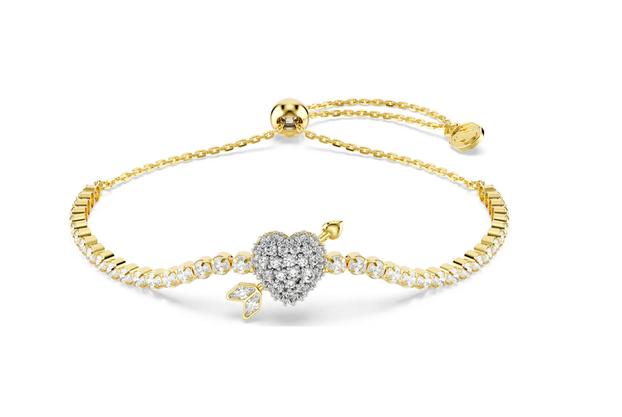 Swarovski 5744061 Braccialetto Idyllia Taglio misto Cuore con freccia Bianco