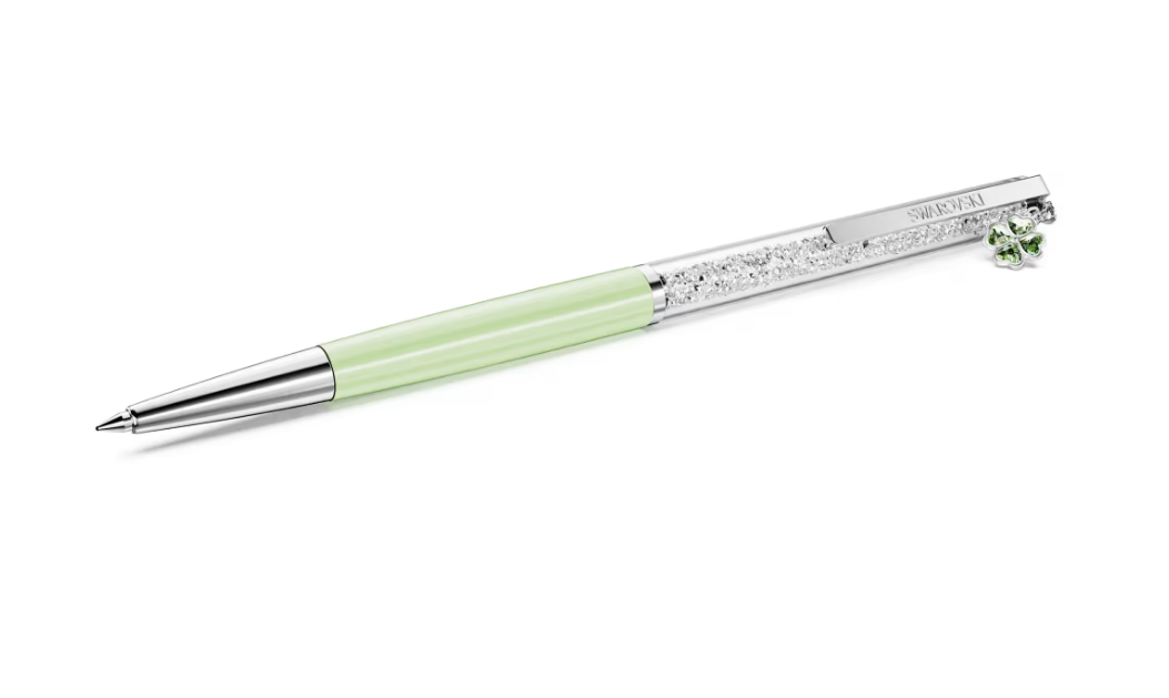 SWAROVSKI 5732973 Penna a sfera Crystalline Quadrifoglio Laccato Verde SW004012