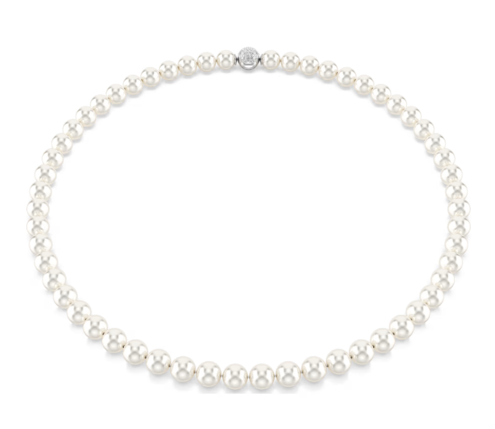 SWAROVSKI 5747746 Collana Matrix Crystal Pearl Bianca Placcato rodio SW004056