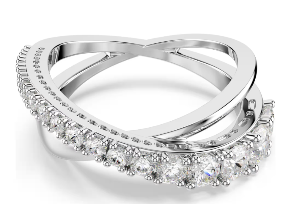 SWAROVSKI 5714953 Anello Hyperbola Bianco Color argento Tg 52 SW004065