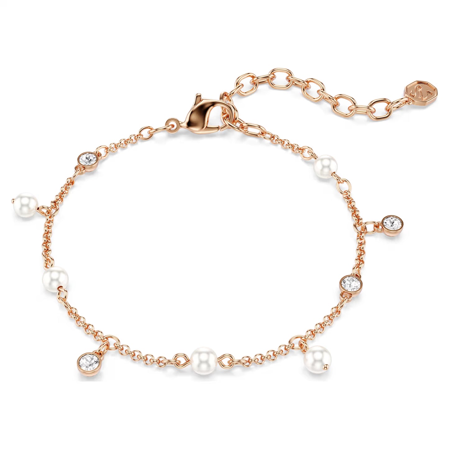 Swarovski 5754243 Braccialetto Imber Bianco, Finitura oro rosa SW004308