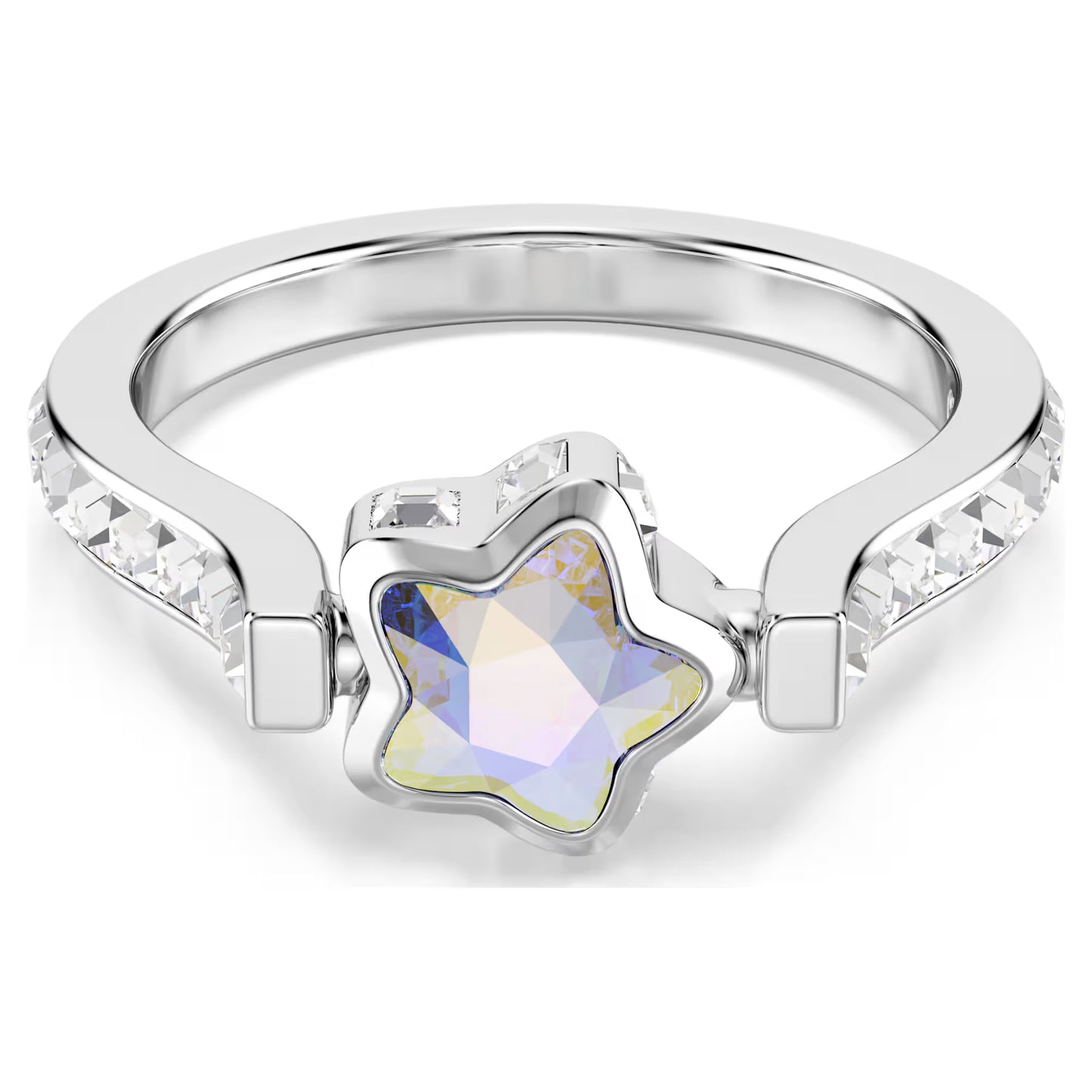 Swarovski 5754177 Anello Chroma Stella, Bianco taglia 55 SW004398
