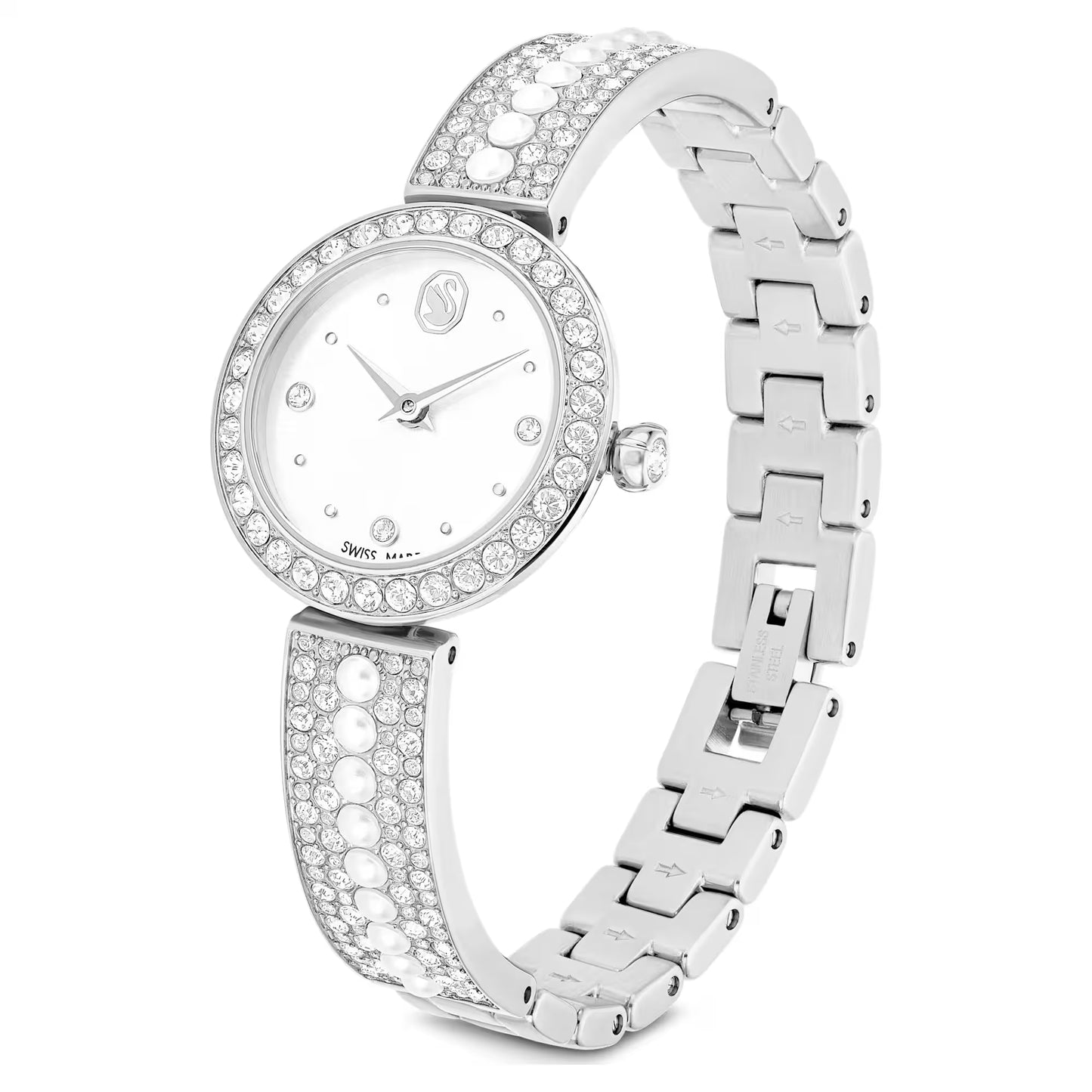 Swarovski 5743680 Orologio Matrix pearl bangle Bianco SW004248