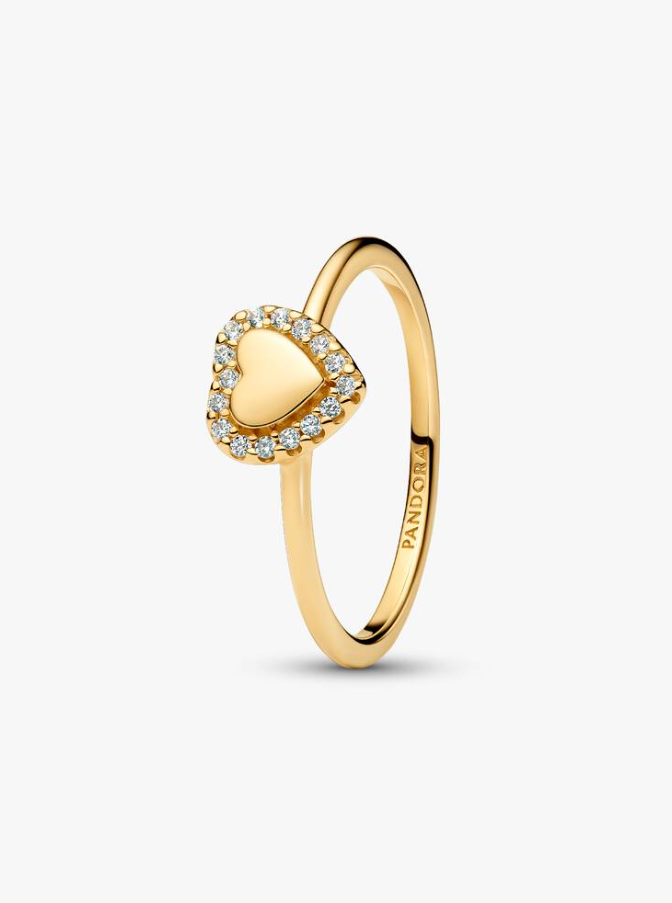 Pandora Anello Cuore e Pavè da incidere