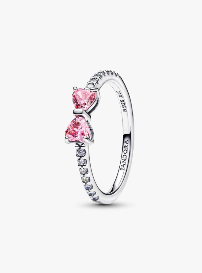 Pandora Anello Fiocco Luminoso Rosa