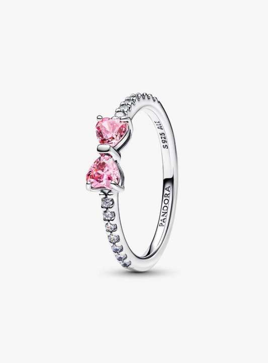 Pandora Anello Fiocco Luminoso Rosa