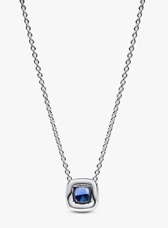 Collana Punto Luce Quadrato Blu