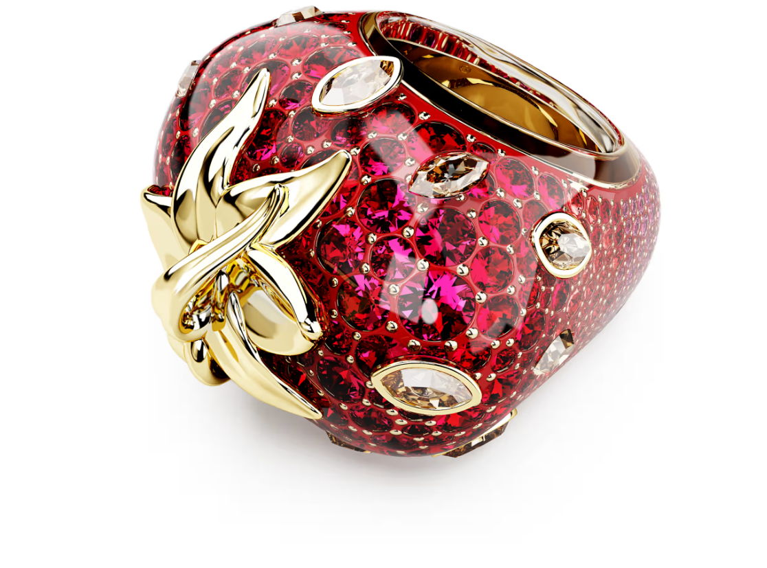 Swarovski 5744916 Anello con motivo Idyllia Fragola, Rosso taglia 55 SW004229