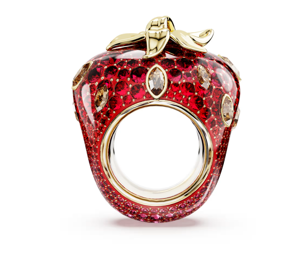 Swarovski 5744916 Anello con motivo Idyllia Fragola, Rosso taglia 55 SW004229