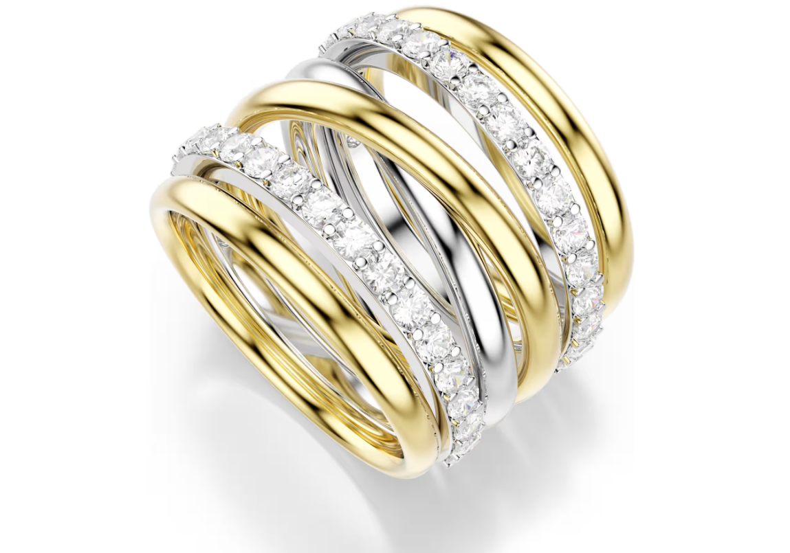Swarovski 5740414 Anello cocktail Hyperbola  Bianco Taglia 55 SW004147