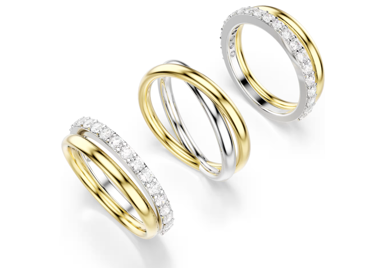 Swarovski 5740414 Anello cocktail Hyperbola  Bianco Taglia 55 SW004147