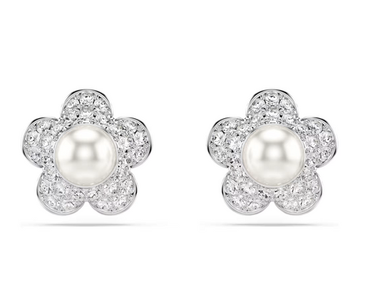 Swarovski 5756098 Orecchini a lobo Ariana Grande Fiore, Bianchi SW004116