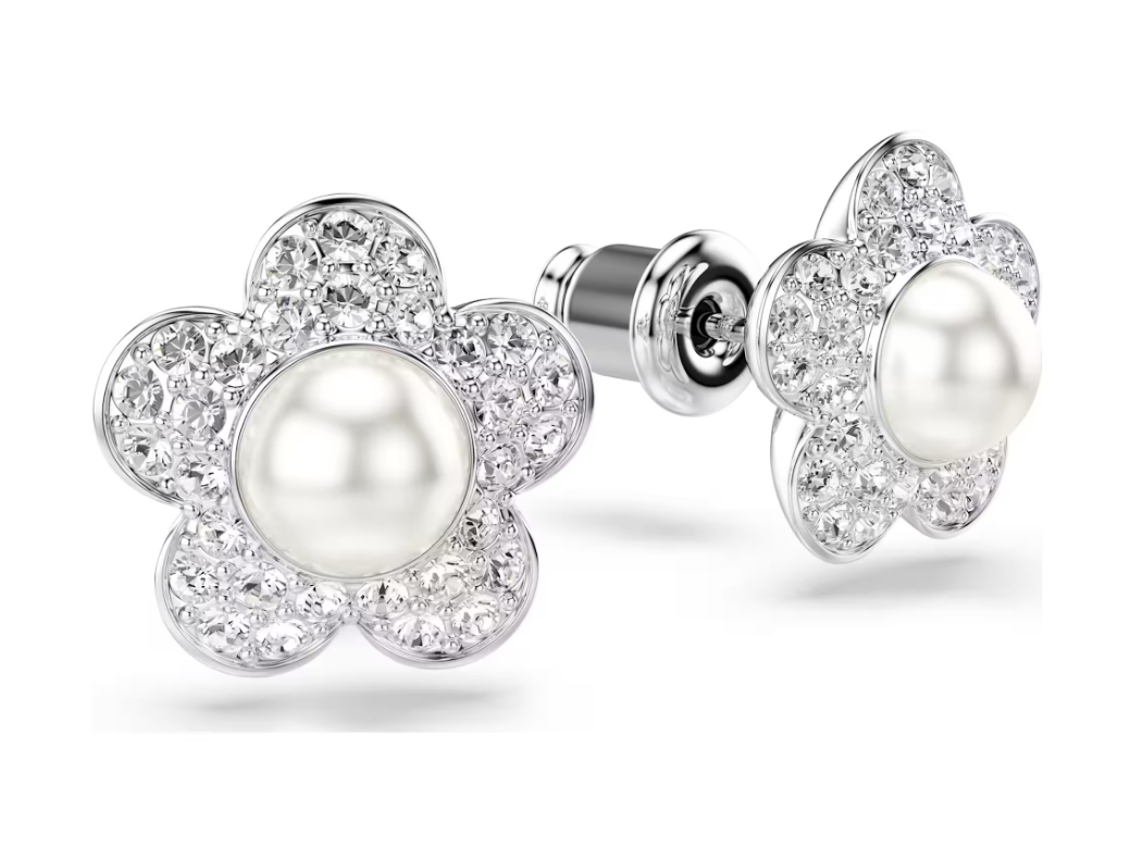 Swarovski 5756098 Orecchini a lobo Ariana Grande Fiore, Bianchi SW004116