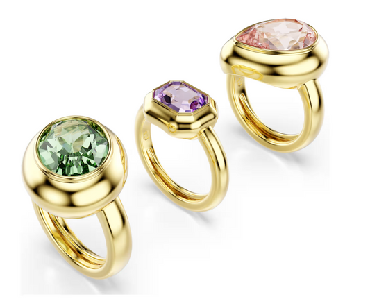 Swarovski 5753094 Anello con motivo Gema Set (3), Multicolore Taglia 55-60 SW004235