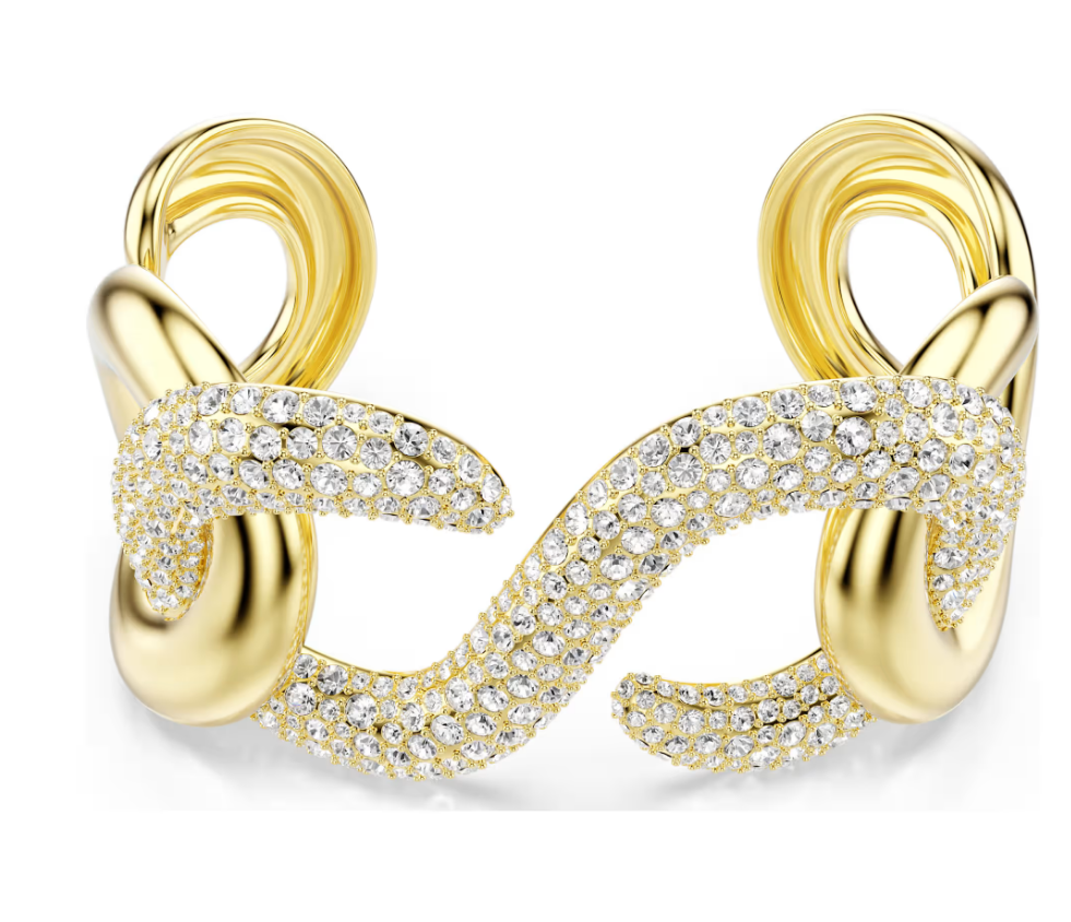 Swarovski 5751214 Bracciale rigido Dextera Taglio Round, Bianco taglia M