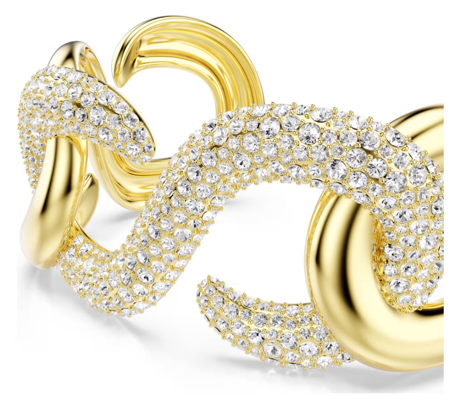Swarovski 5751214 Bracciale rigido Dextera Taglio Round, Bianco taglia M