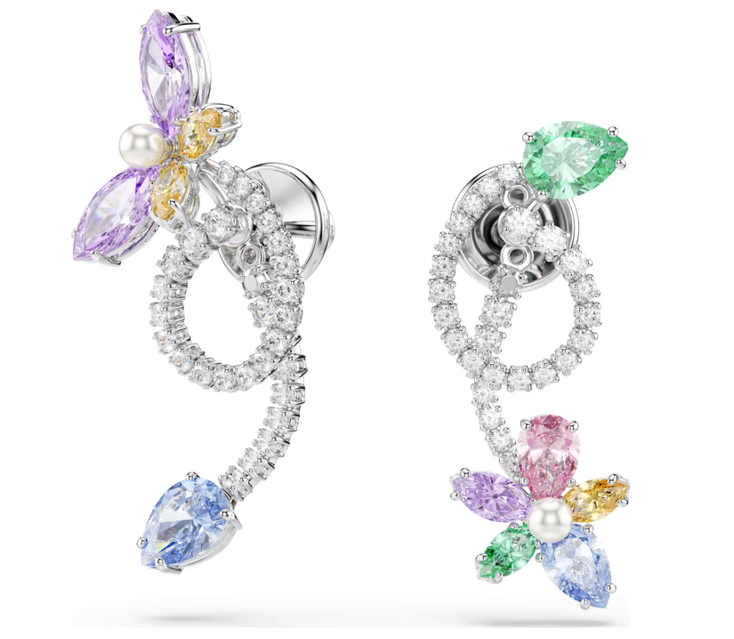 Swarovski 5749190 Orecchini pendenti con orecchino jacket Libellula, fiore SW004096