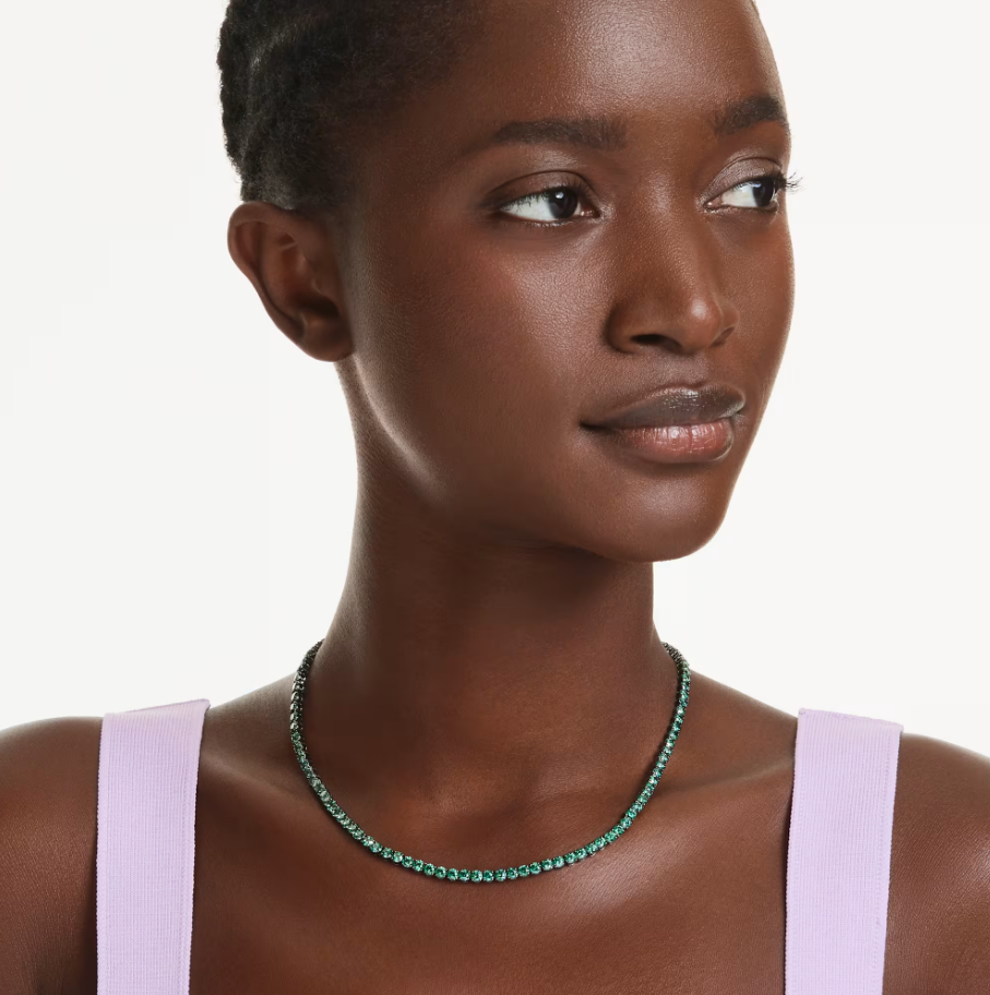 Swarovski 5743472 Collana Tennis Matrix Verde Taglia M SW004185