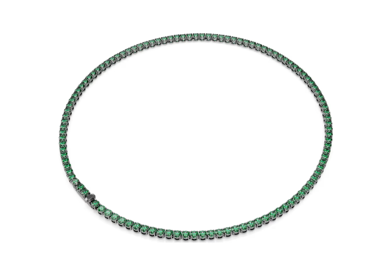 Swarovski 5743472 Collana Tennis Matrix Verde Taglia M SW004185