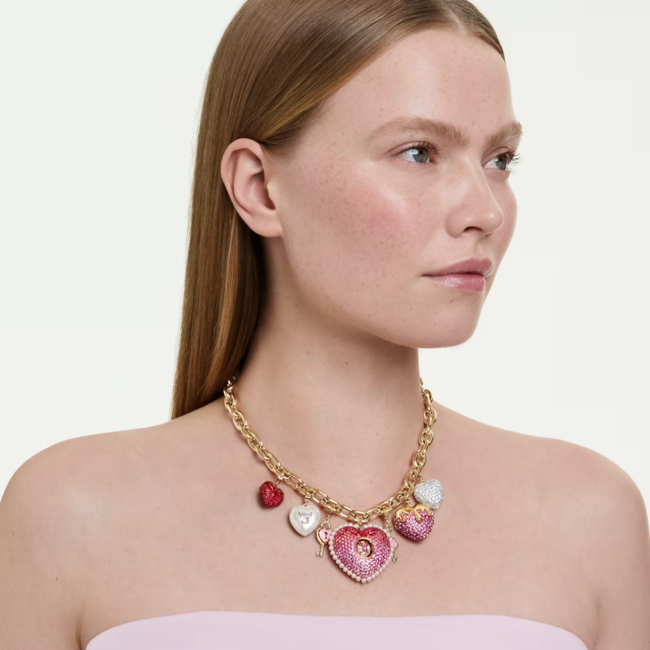 Swarovski 5742956 Collana Idyllia Cuore, chiave, Multicolore SW004599