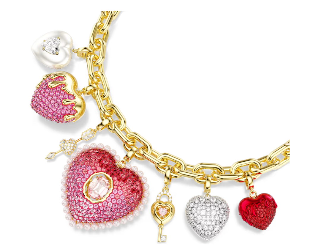 Swarovski 5742956 Collana Idyllia Cuore, chiave, Multicolore SW004599