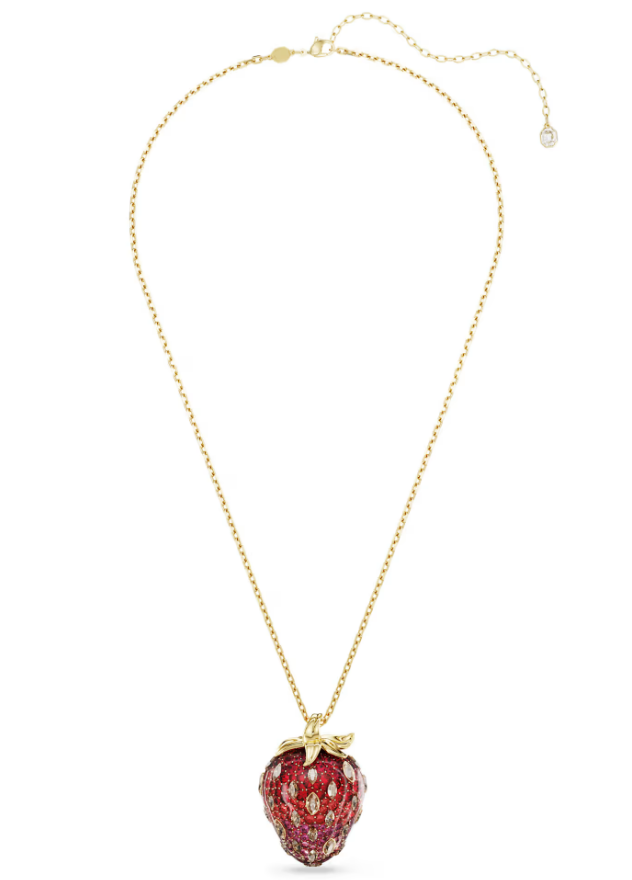 Swarovski 5742676 Pendente Idyllia Fragola, Rosso, Finitura oro 18K SW004182