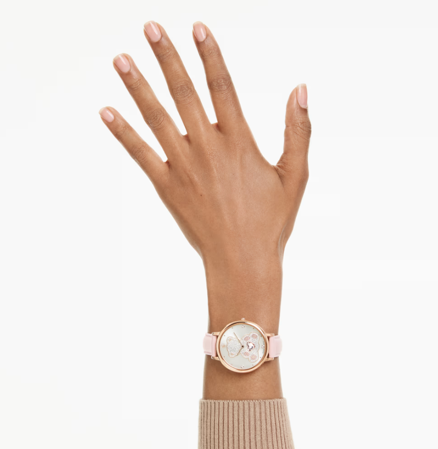 Swarovski 5739838 Orologio Teddy Cinturino in pelle, Rosa SW004164