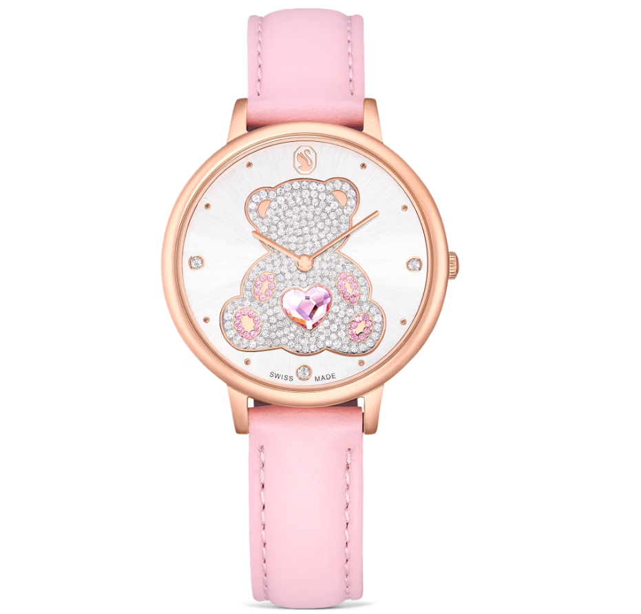 Swarovski 5739838 Orologio Teddy Cinturino in pelle, Rosa SW004164