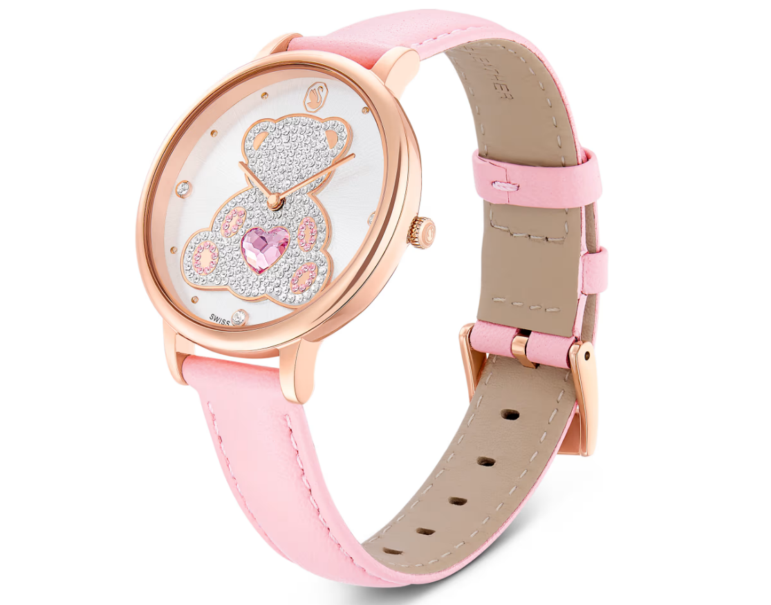 Swarovski 5739838 Orologio Teddy Cinturino in pelle, Rosa SW004164