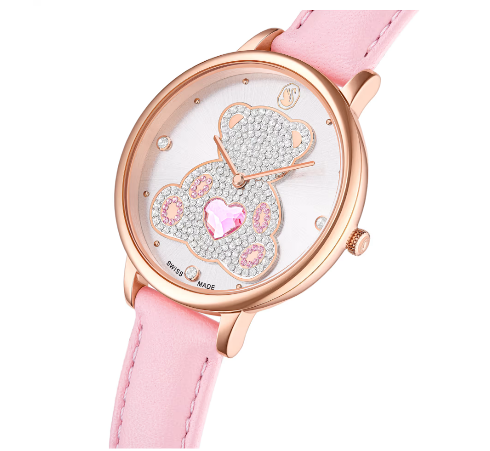 Swarovski 5739838 Orologio Teddy Cinturino in pelle, Rosa SW004164