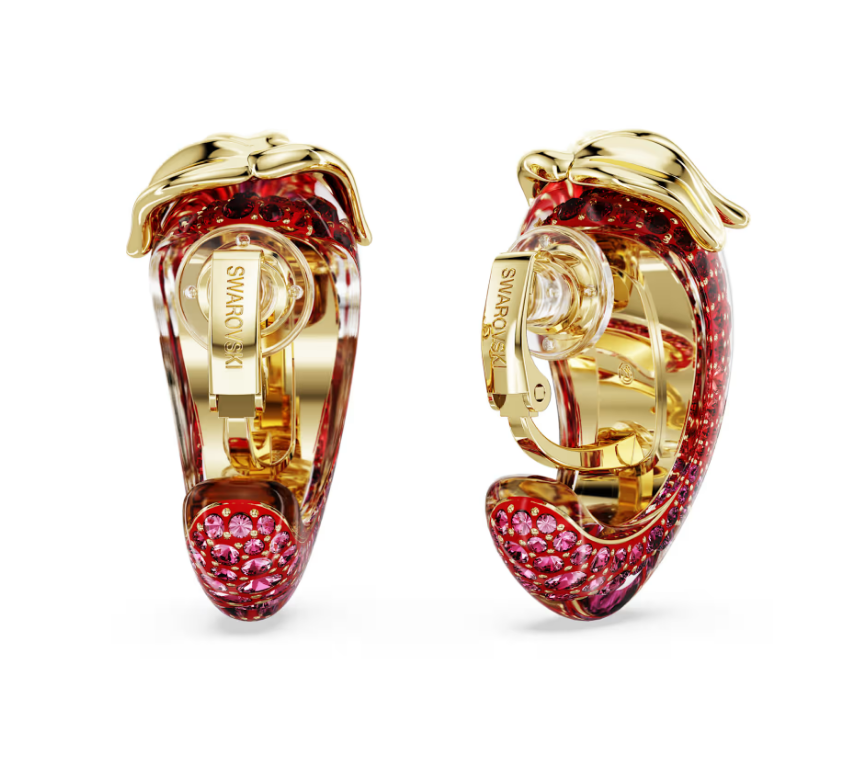 Swarovski 5751416 Orecchini a clip Idyllia Rossi, Finitura oro 18K SW004218