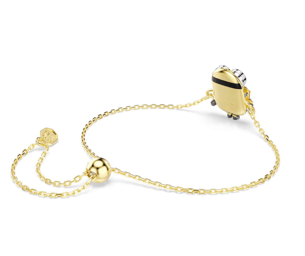 Swarovski 5743386 Braccialetto Minions Bob Multicolore, Finitura oro 18K SW004093