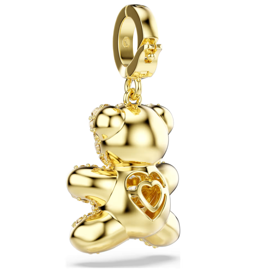 Swarovski 5743147 Charm Idyllia Taglio misto, Orsetto, Finitura oro 18K SW004105