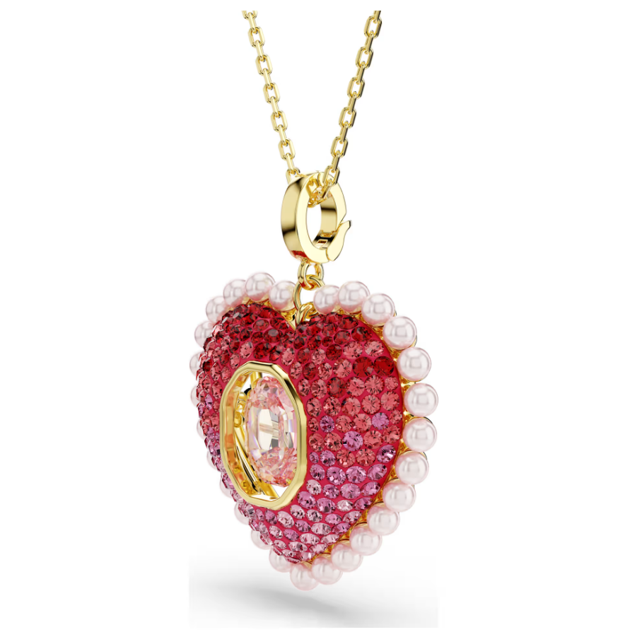 Swarovski 5742958 Pendente Idyllia Cuore Rosa Finitura oro 18K SW004126