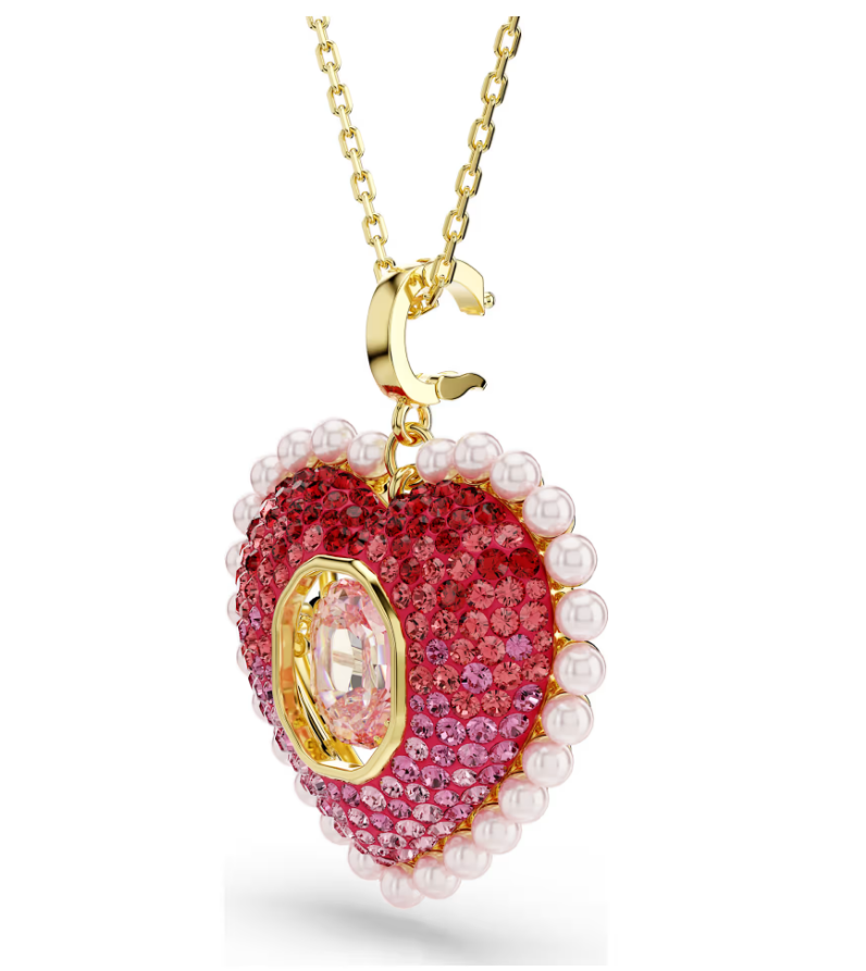 Swarovski 5742958 Pendente Idyllia Cuore Rosa Finitura oro 18K SW004126