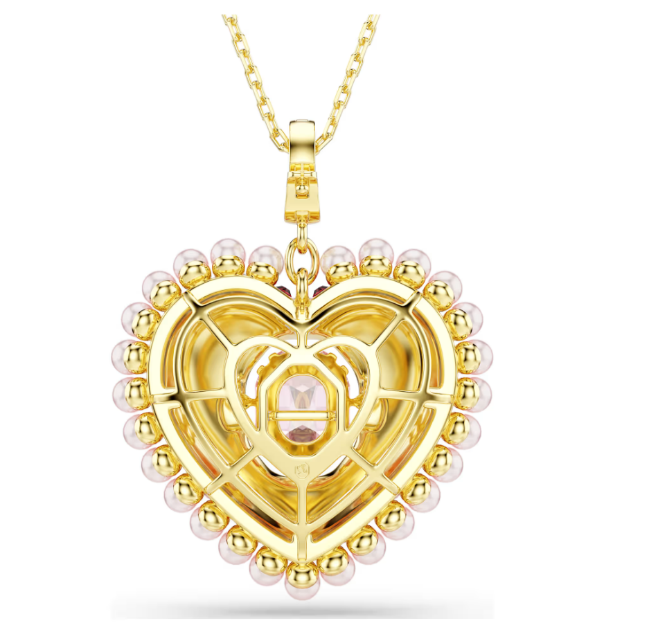 Swarovski 5742958 Pendente Idyllia Cuore Rosa Finitura oro 18K SW004126